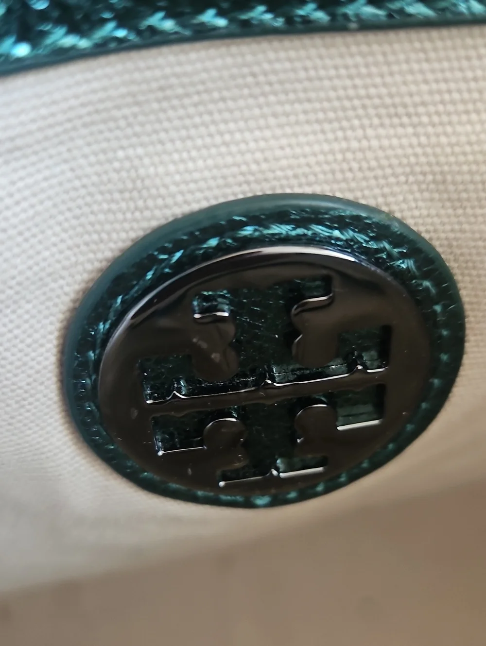 Tory Burch T Monogram Embossed Metallic Ella Tote